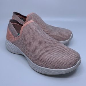 YOU by Skechers 9.5 US W in color peach/gray